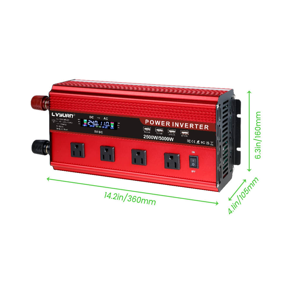 LVYUAN M2524R Power Inverter - size - LVYUAN