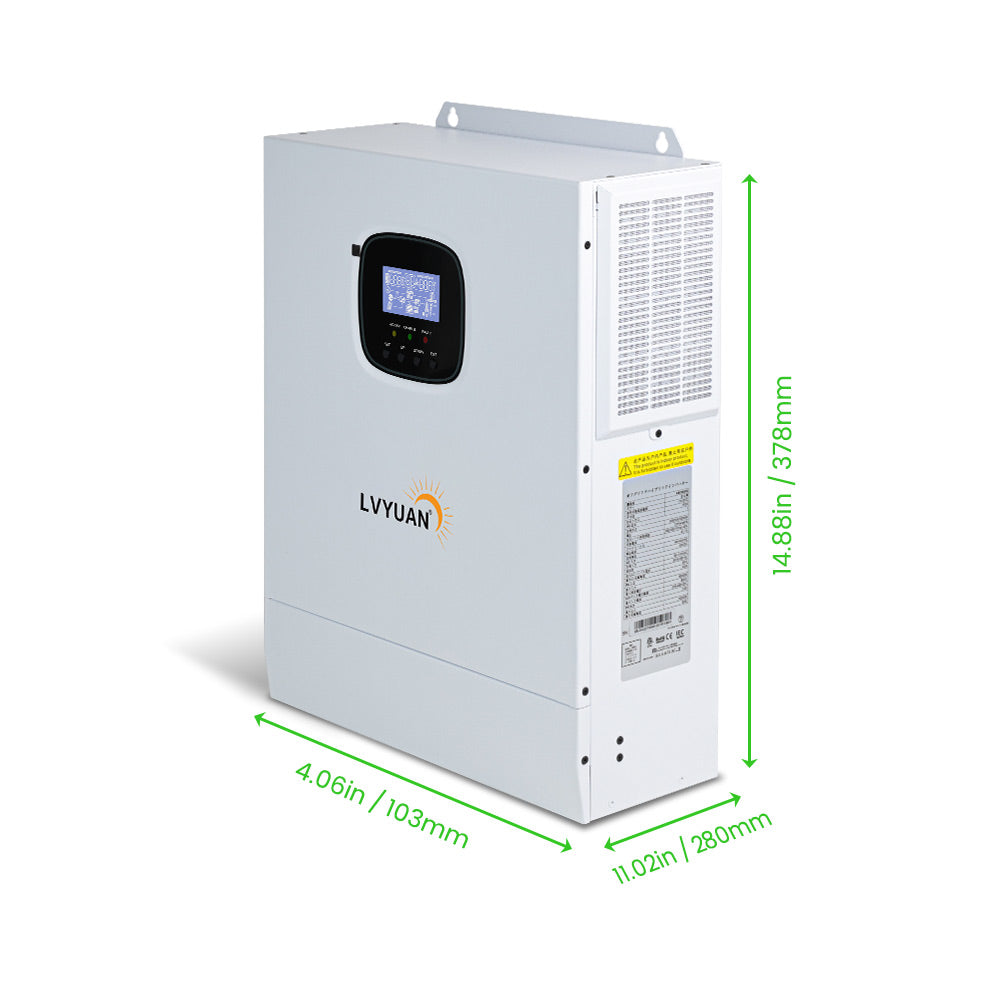 LVYUAN SHP3024CC60 Solar Hybrid Inverter - size - LVYUAN