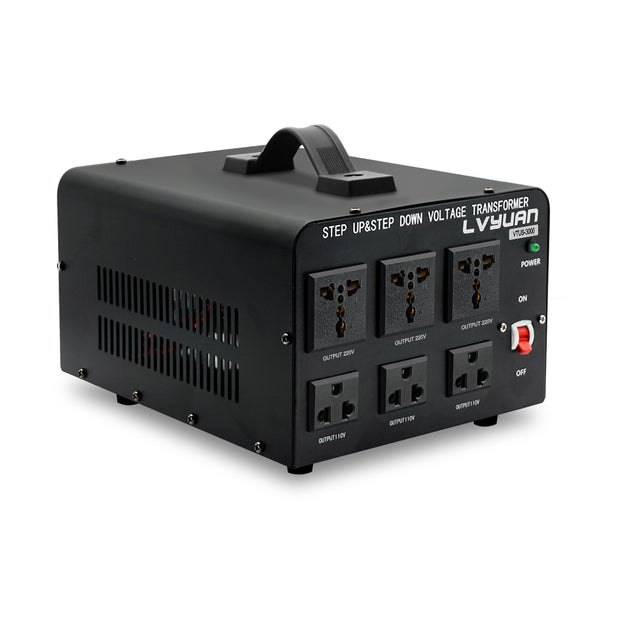 LVYUAN 3000-Watt-Leistungswandler von 110 V Wechselstrom auf 220 V, Aufwärts- und Abwärtstransformator