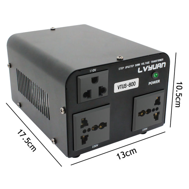 LVYUAN 800-Watt-Leistungswandler von 110 V Wechselstrom auf 220 V, Aufwärts- und Abwärtstransformator