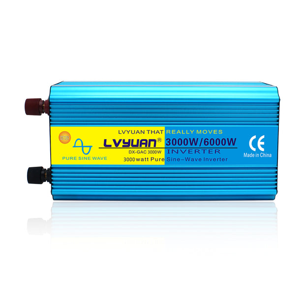 LVYUAN 3000 W reiner Sinus-Wechselrichter DC 12 V zu AC 230 V mit 2 LCD-Displays mit Fernbedienung für Wohnmobile und Wohnmobile für LKW und Auto